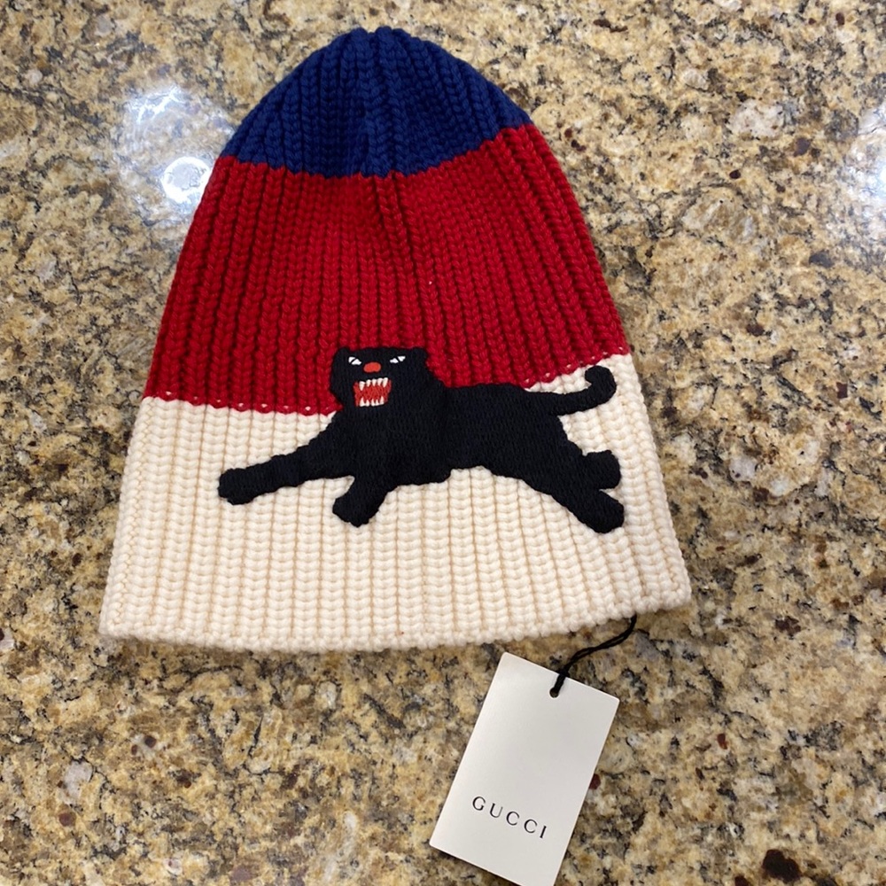 NWT Gucci Sylvie Panther wool beanie. Retails over $450 priced to sell at $250